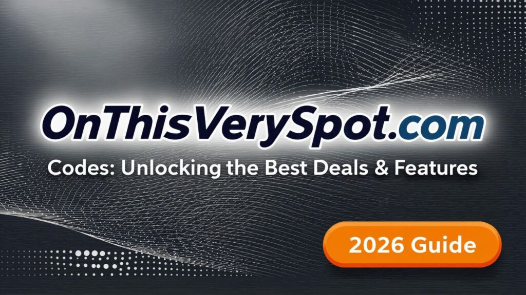 OnThisVerySpot.com Codes: Unlocking the Best Deals & Features | 2026 Guide
